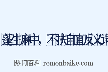 蓬生麻中，不扶自直反义词是什么意思的图片